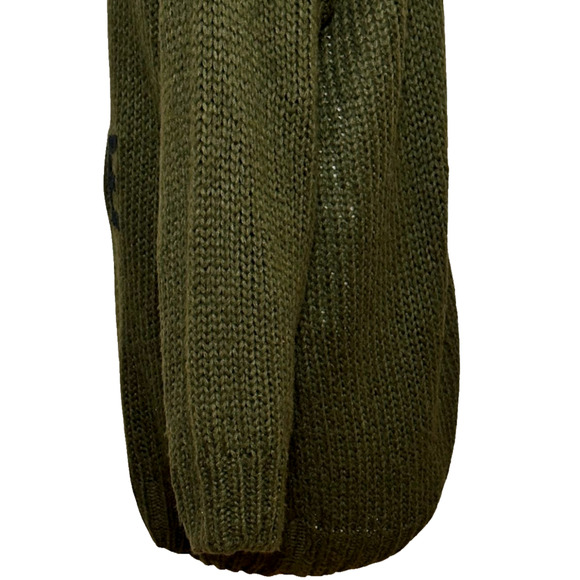 Fashion Oversized Olive Green Black Open Front Long Cardigan Medium Rock & Love - Picture 5 of 7